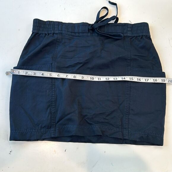 Marc Marc Jacobs dark blue cotton silk skirt with elastic drawstring waist 6 - Picture 6 of 8